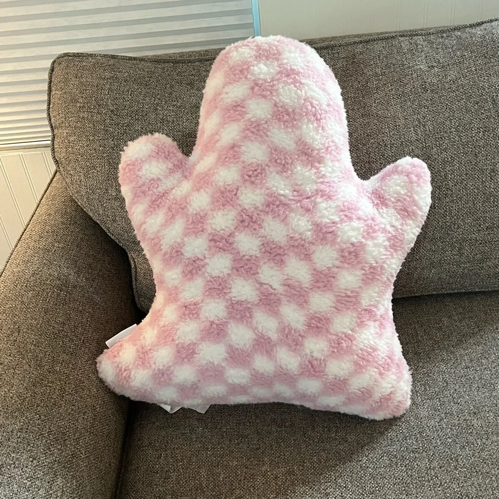 Novogratz SUPER SOFT Ghost Pinky lavender & White Halloween Pillow RARE NWT